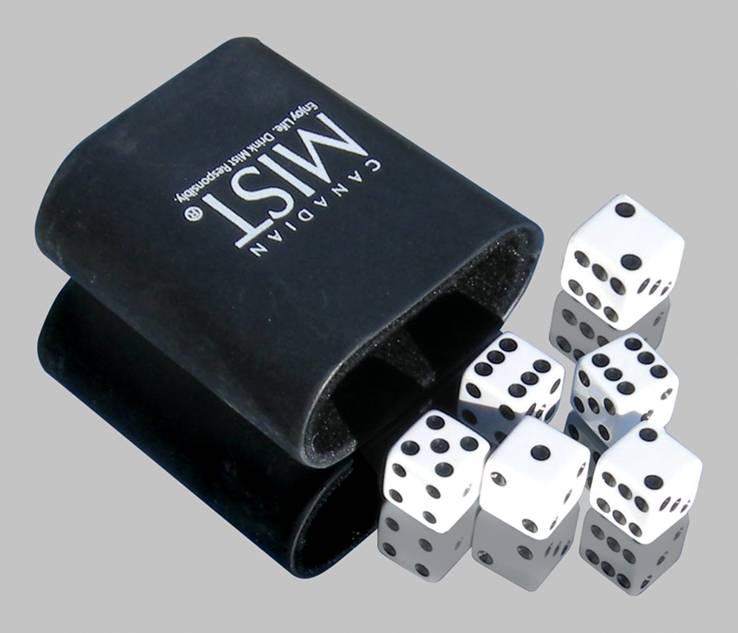 5 Chances Dice Game with Custom Dice Cup