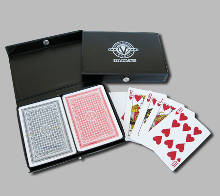 100% Plastic Playing Cards in Custom Vinyl Case